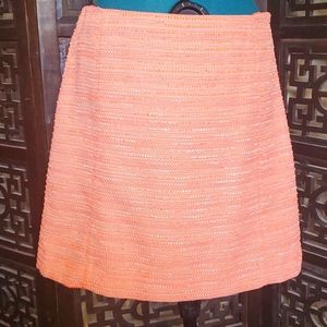 Ann Taylor Loft size 6 bright pink tweed texture skirt